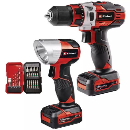 Einhell TE-CD 12/1 Li +22+CL (2x2.0Ah) Akkus fúró-csavarozó szett (4513598)