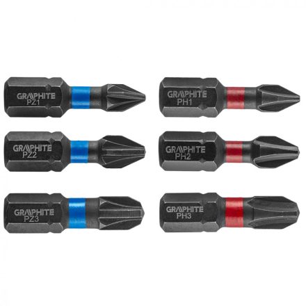 Graphite-56H540-Torzios-utvecsavarozo-Bit-Ph1-2-3-Pz1-2-3X25Mm-6Db.