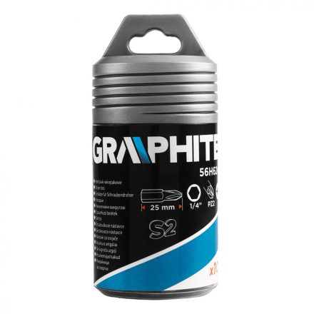 Graphite-56H626-Csavarhuzo-Bitkeszlet-200Db-100Db-Pz2-X-25-Mm-100Db-100Db-Ph2-X-25-Mm