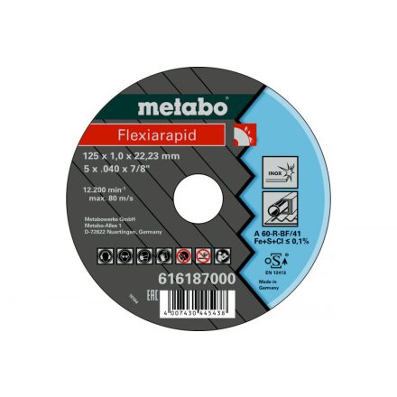 Metabo-Flexiarapid-125X10X2223-Inox-Tf-41-616187000