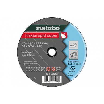 Metabo-Flexiarapid-Super-230X19X2223-Inox-Tf-41-616228000