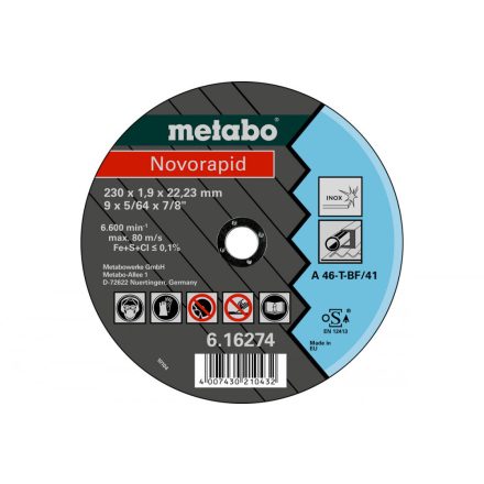 Metabo-Novorapid-115-X-10-X-2223-Inox-Tf-41-616270000