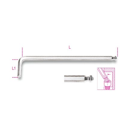 Beta-000961344-96Lbp-4-Mm-Hajlitott-Gombfeju-Imbuszkulcs-Extra-Hosszu-Kivitel