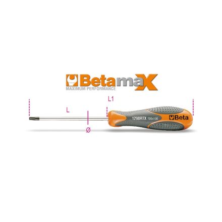 Beta-012980010-1298Rtx-10-Imbusz-Csavarhuzo-Tamper-Resistant-Torx-Csavarokhoz